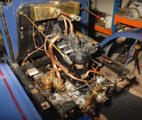 Front quarter view of engine